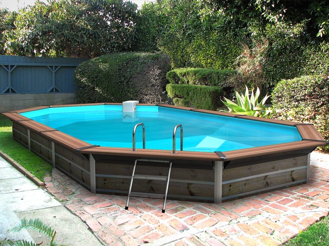 Kit piscine bois Water Clip OPTIMUM ovale 7,3×4,2×1,29m