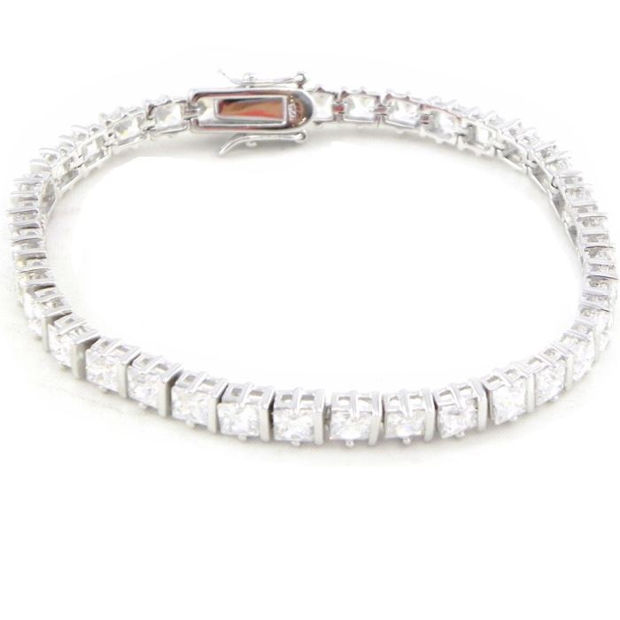 Bracelet Argent « Rivière de Diamants » Blanc Achat / Vente bracelet