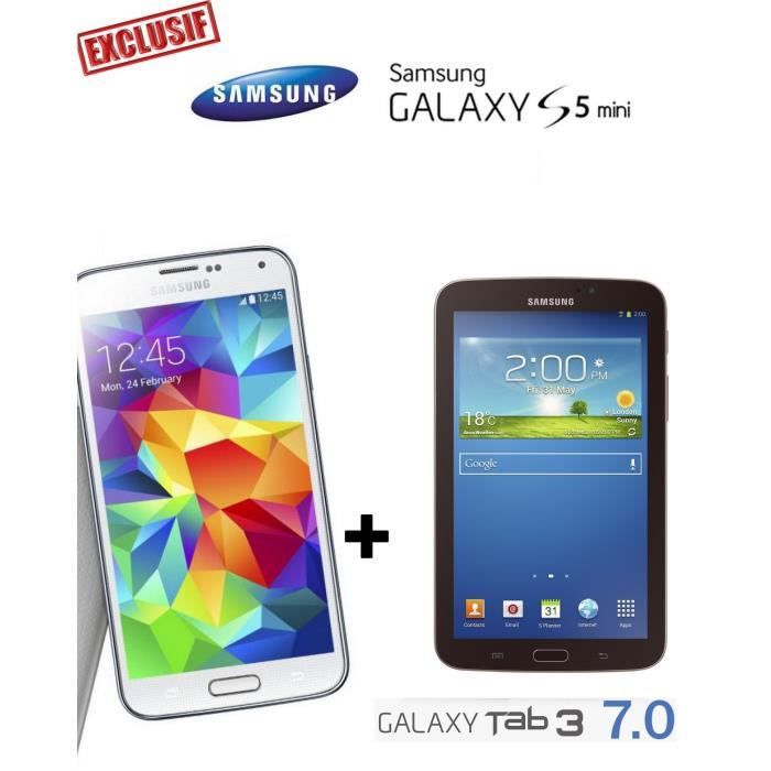 SAMSUNG GALAXY S5 MINI BLANC G800 + GALAXY TAB 3 smartphone, prix