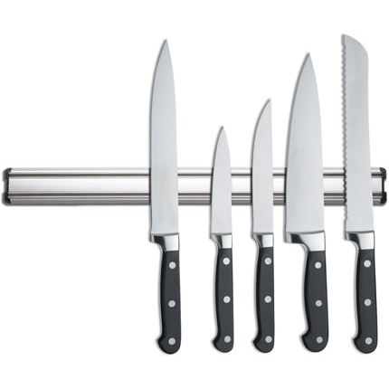 Barre Aimantée Porte Couteaux en Métal 45cm Kitchen Craft Pour un