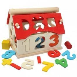 Maison jouet éducatif en bois multicolore Maison jouet éducatif en