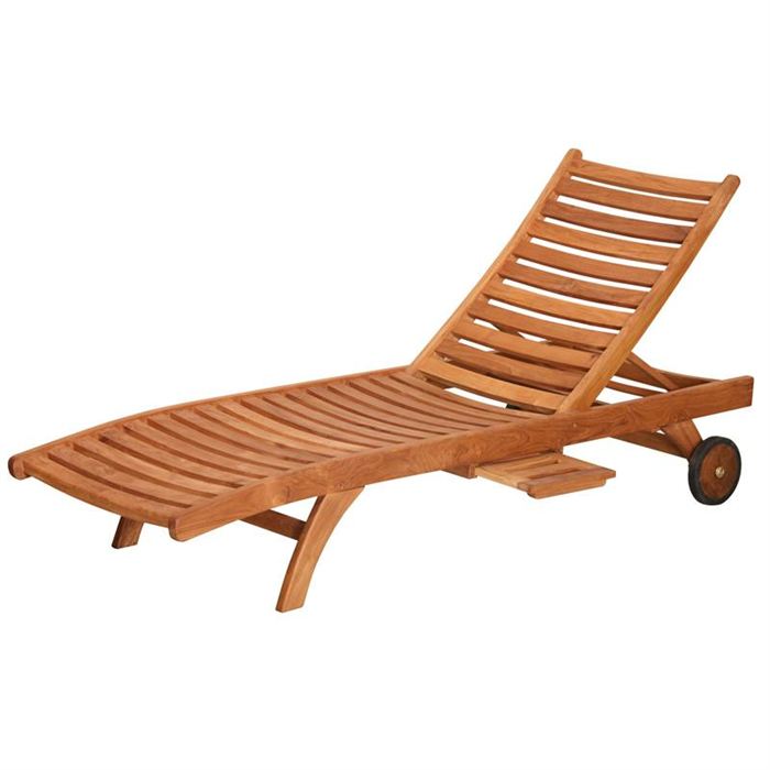 Chaise longue bain de soleil galbe en bois teck Achat / Vente chaise