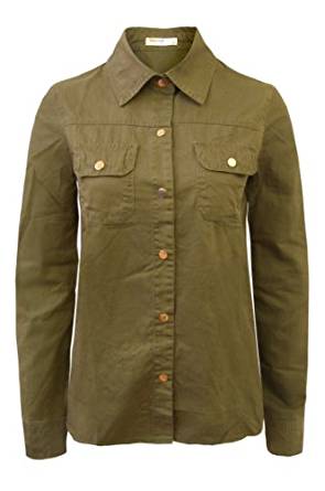 Mariner kaki militaire or boutons de chemise: Vêtements et