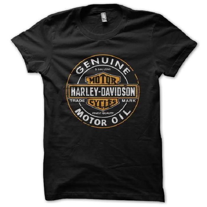 shirt Harley Davidson Motor oil Noir Achat / Vente t shirt