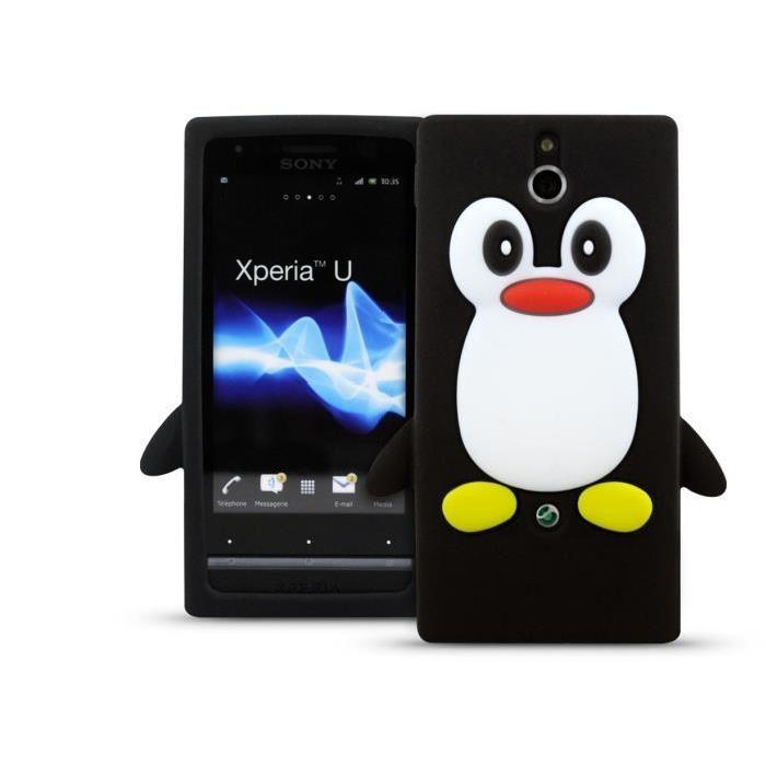 Coque Sony Xperia U Pingouin coque facade, prix pas cher