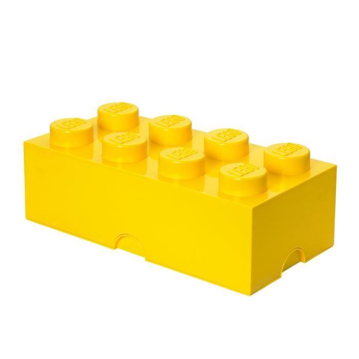 LEGO Brique de Rangements Empilable Jaune 8 plots 18 x 25 x 50 cm