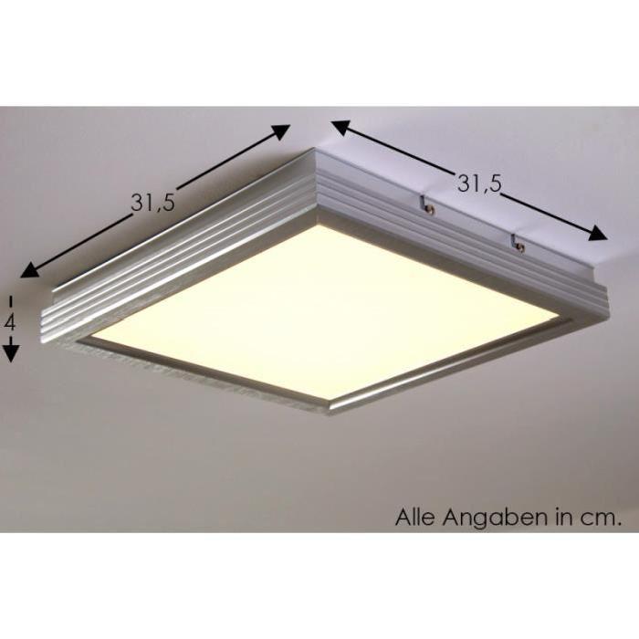 Plafonnier LED Design Carré Lustre Spot plafond hofstein GmbH H424