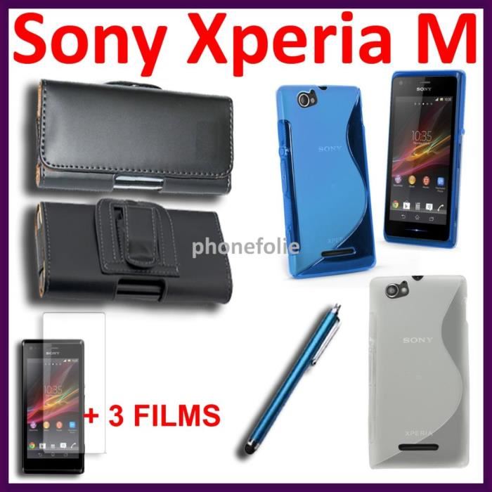 Pour Sony Xperia M C1904 C1905 BLEU Lot Coqu? Achat accessoires