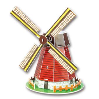 Puzzle 3d 20 pièces : moulin à vent, hollande cubicfun Achat