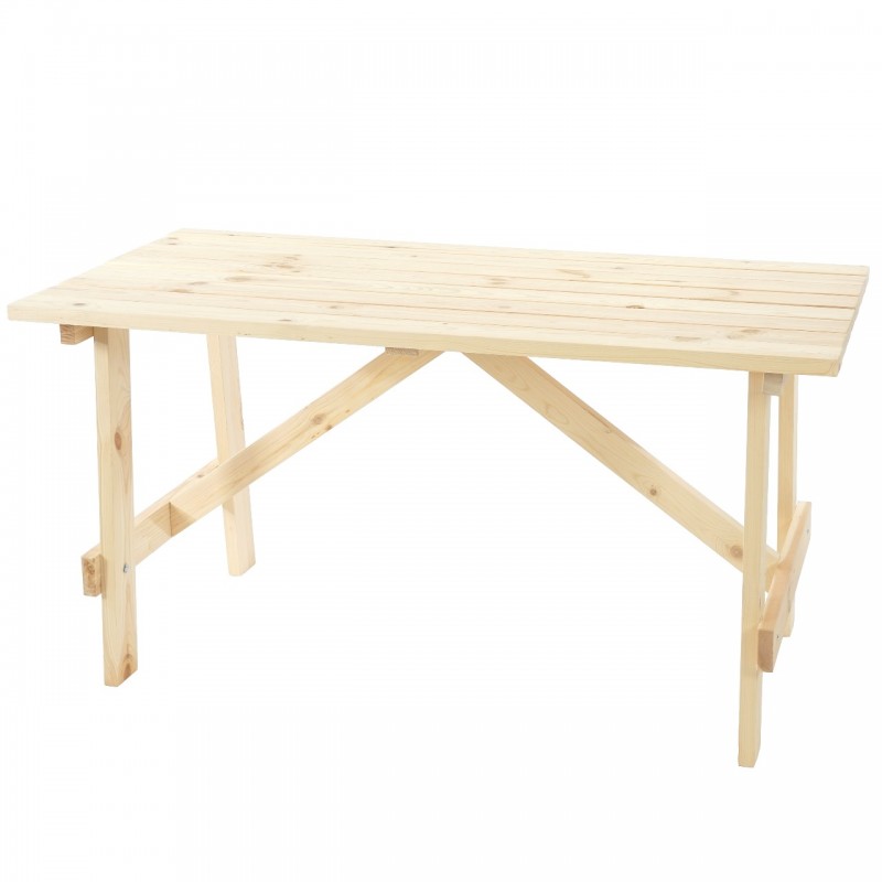 Table de jardin en bois 148×70 cm MDJ04034