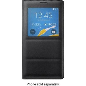 Flip Coque Cover Cache Batterie Noir Pour Samsung Galaxy Note 4