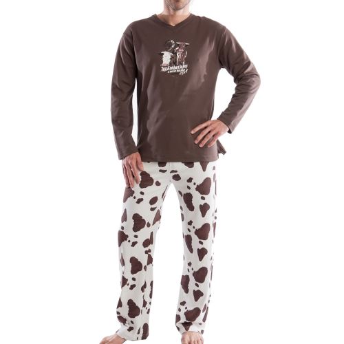Pyjama chaud Arthur : Tee shirt MARRON Achat / Vente pyjama