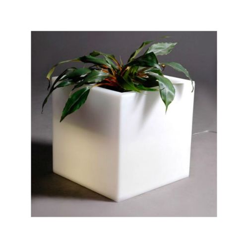 Slide design Pot de fleurs cubique lumineux Q pot