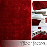 Tapis Moderne Seasons rouge 10×10 cm échantillon tapis moelleux et