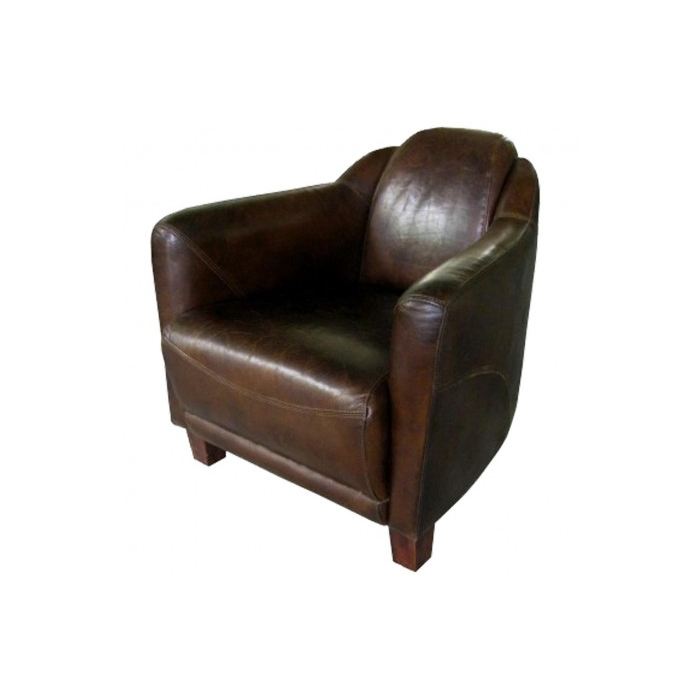fauteuil mythique à l’aspect vieilli, le fauteuil club cuir marron