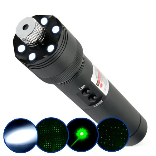 Pointeur laser vert 200mW + lampe torche Un pointeur laser vert