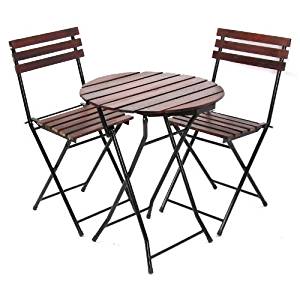 bistrot/ pr jardin, table + 2 chaises, ronde (Ø=60cm), chaise