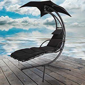Suntime Balancelle de jardin Chaise longue suspendue Noir