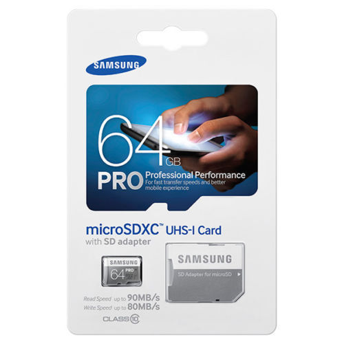 Samsung 64GB PRO micro SD SDXC 90MB/s Class10 MEMORY CARD For ANDROID