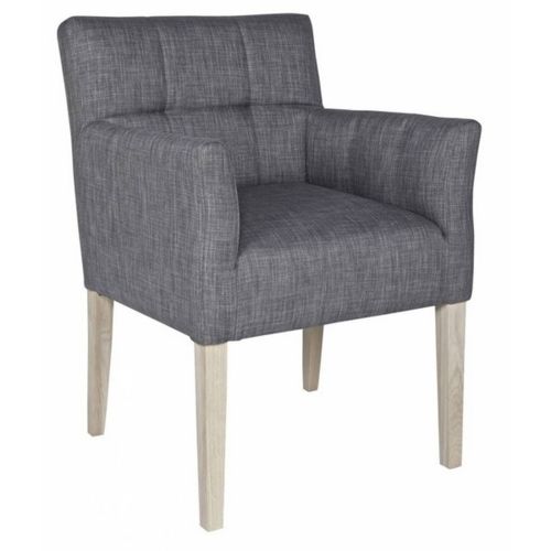 Made By Woood Chaise fauteuil design confortable tissu gris woood