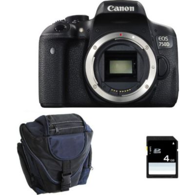 Appareil photo Reflex Canon EOS 750D nu + Sac + SD 4Go