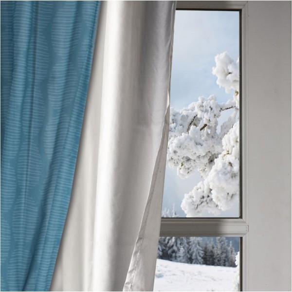Rideau thermique isolant anti froid pour fenêtre