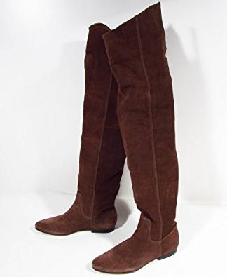 BUFFALO « Hippie » Femme bottes cuissardes vintage daim (marron) 36