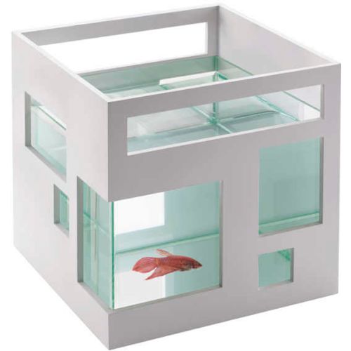 Umbra Aquarium Blanc design Hôtel 19x19x20cm pas cher Achat