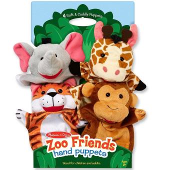 votre 4 Marionnettes à main Animaux safari velour jouet pour enfants