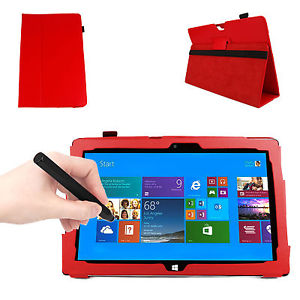 rouge support pour tablette Microsoft Surface PRO 2 stylet crayon noir