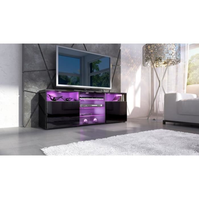 meuble design tv noir avec led Achat / Vente meuble tv meuble design