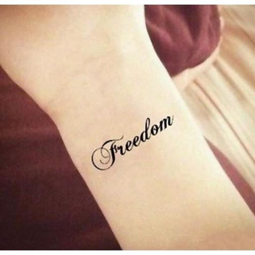 Carte de Tatouage temporaire FREEDOM tatouage éphémère