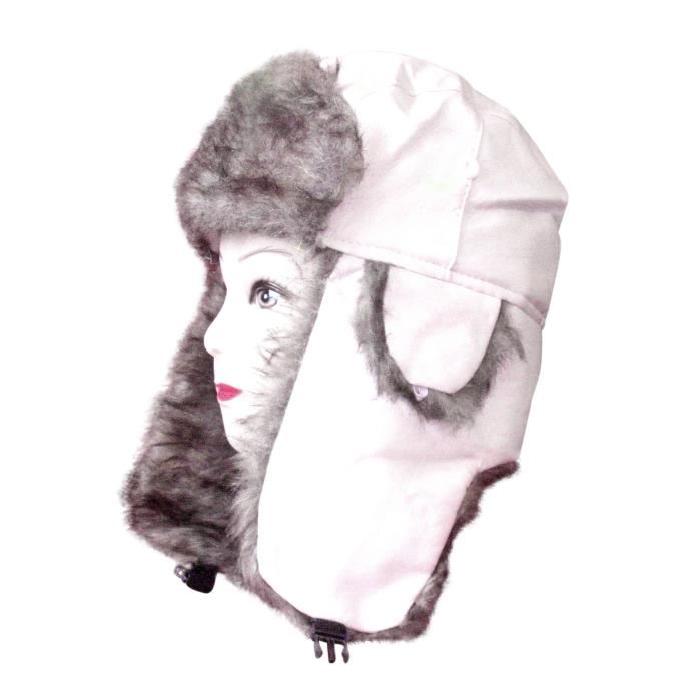 Chapka femme fourrure bonnet russe toque Blanc Achat / Vente bonnet