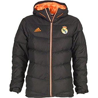 adidas Veste Doudoune RMCF Real Madrid Homme Noir/Blanc/Orange M To