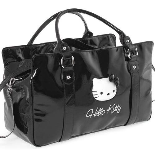 Grand sac à main Hello Kitty pop up noir Achat / Vente Grand sac à
