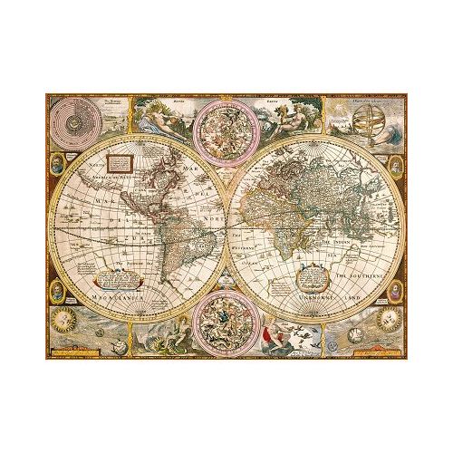 Clementoni Puzzle 3000 pièces Vieille carte du monde pas cher
