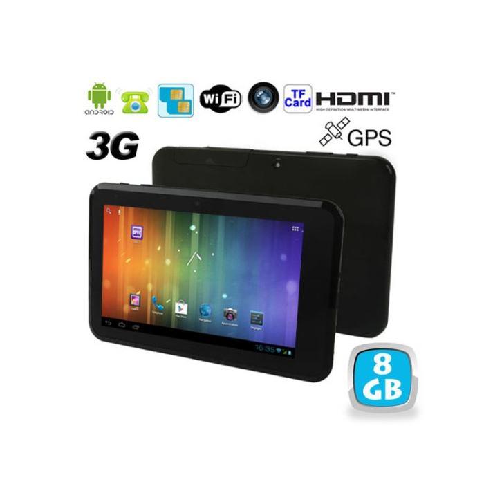 Tablette tactile 3G Dual SIM 7 pouces Android GPS HDMI Bluetooth 8 Go