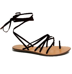 Sandales nu pied noires (40, NOIR): Chaussures et Sacs