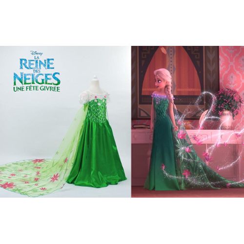 Robe D’été Elsa Verte / Déguisement La Reine Des Neiges 2 Une Fete