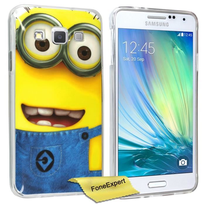 Samsung Galaxy A3 Etui Housse Coque Minion TPU Gel Cover Case + Film