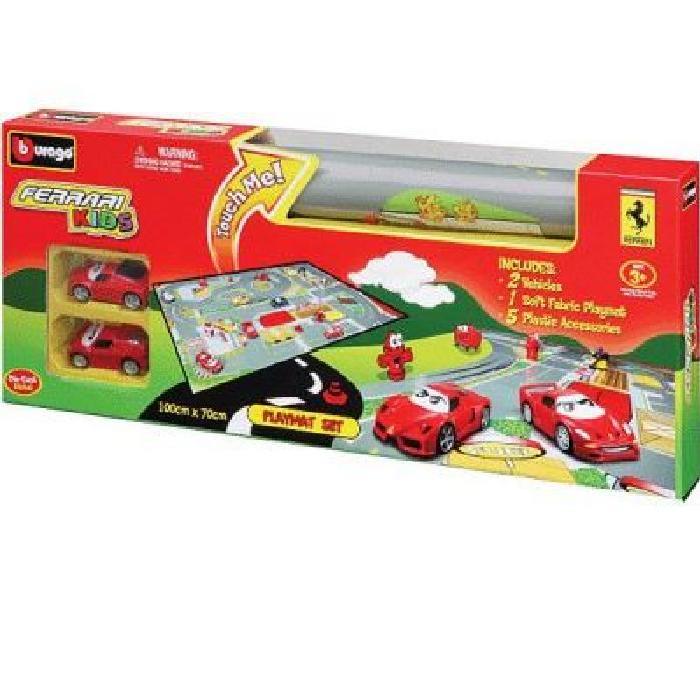 Tapis de jeu Circuit de voitures 100 x 70 cm : Ferrari Kid Tapis