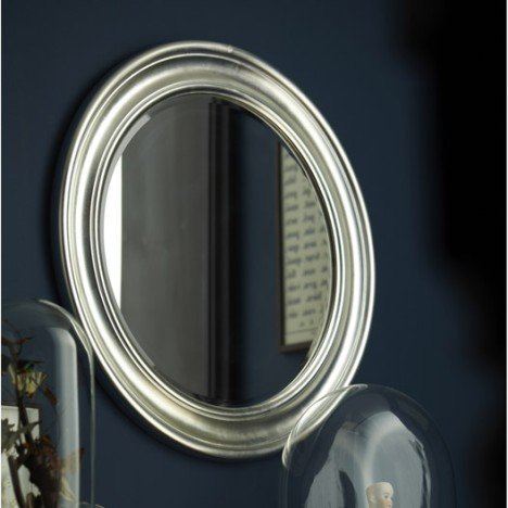 Miroir Daventry rond, argent, l.53.6 x H.53.6 cm |