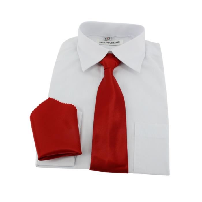 Cravate enfant avec pochette Marron S Cravate enfant disponibles