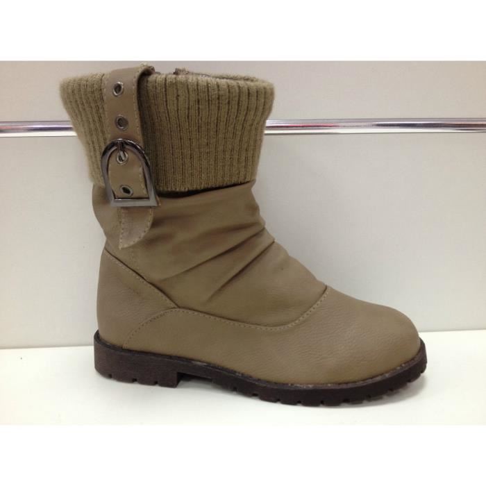 Bottine botte fille boots W900 taupe taupe Achat / Vente bottine