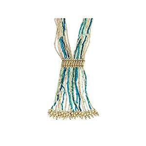 Collier Cravate Style Ethnique Antique Indien Perles Rocailles