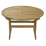 table ronde en bois avec rallonge : Cuisine & Maison