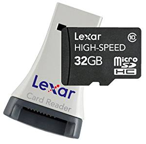 Lexar 32 Go Carte mémoire micro SD avec Lecteur de carte