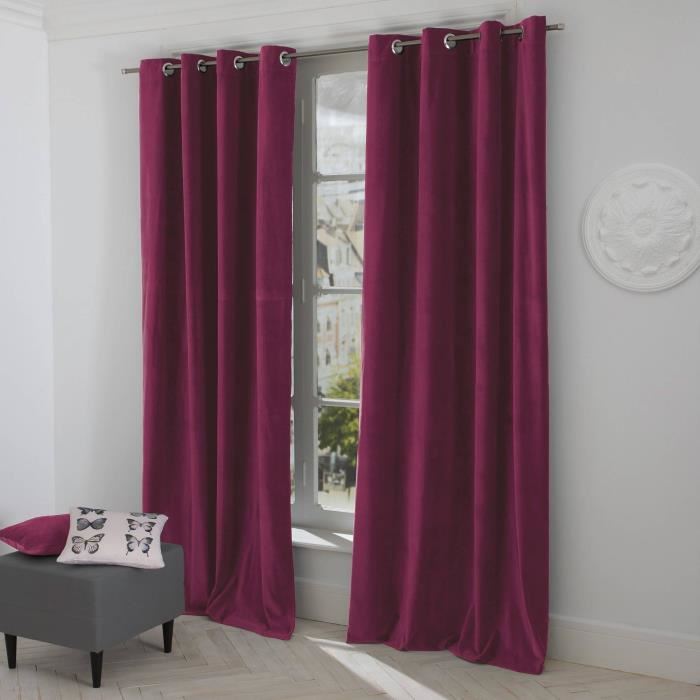 rideau occultant couleur violet Fonce Achat / Vente rideau