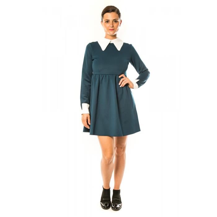 Robe col claudine manches longues Achat / Vente robe