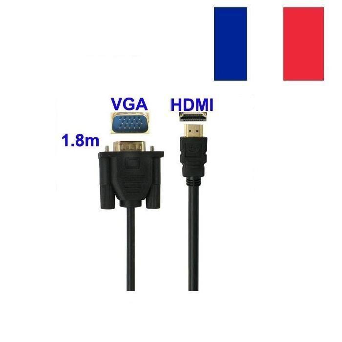 Alex Cables® Câble HDMI Mâle vers VGA 3 m Prix pas cher